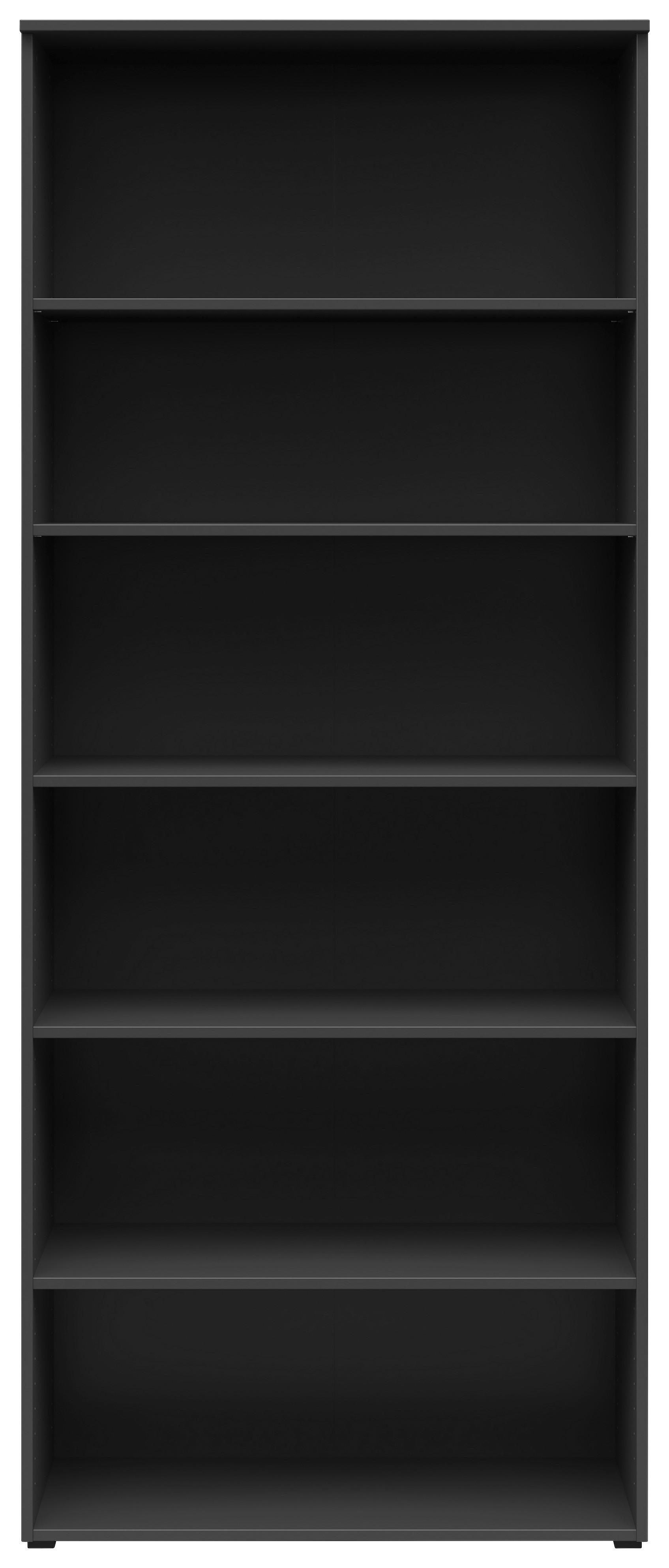 REGÁL MULTISTAURAUM S588- - barvy grafitu/antracitová, Moderní, kompozitní dřevo/plast (80/195/40cm)