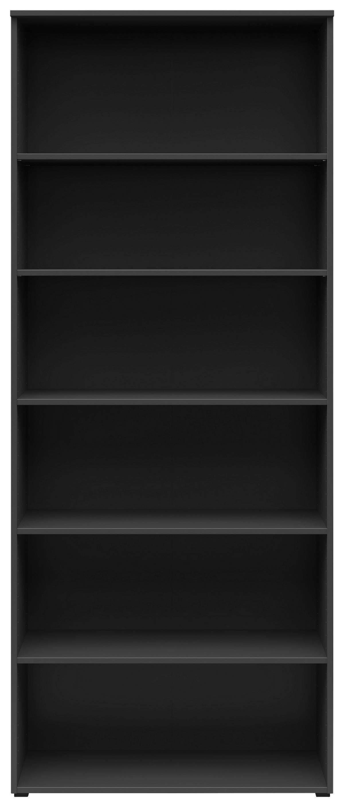 Polc Cabinet - grafitszürke, Modern, faalapú anyag (80/195/40cm)