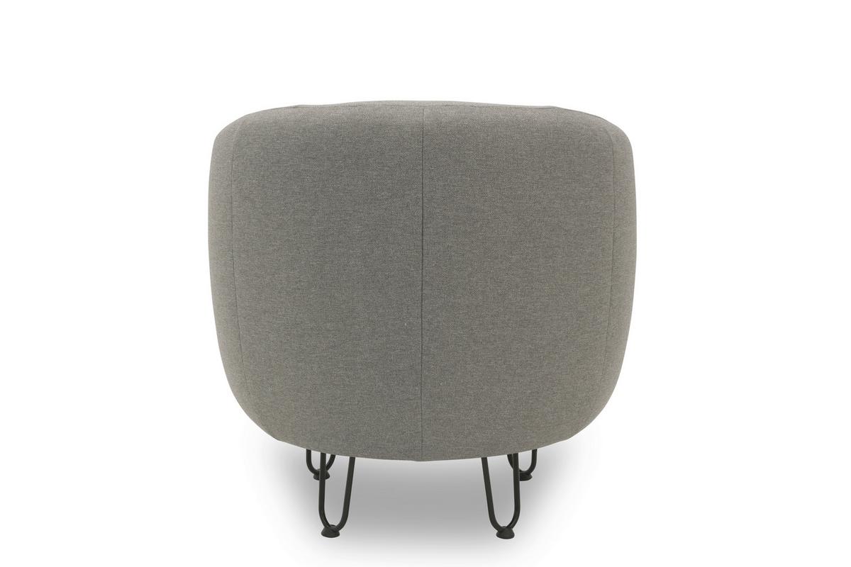 Sessel Hellgrau B: 72 cm - Hellgrau/Schwarz, Design, Textil (72/74/76cm) - MID.YOU