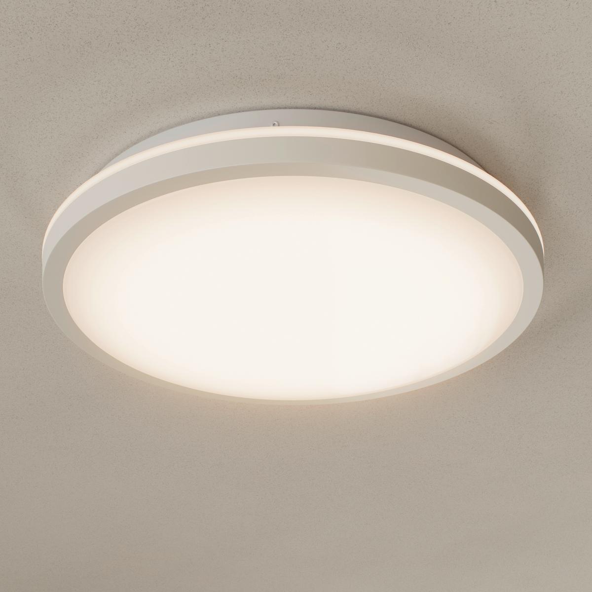 Led Mennyezeti Lámpa Cajus - fehér, Basics, műanyag/fém (29,5/4,3cm) - Luca Bessoni