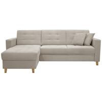 Rohová sedačka BJORN, obojstranná, krémová ženilka - krémová/prírodná farba, Design, drevo/textil (160/231cm) - Luca Bessoni