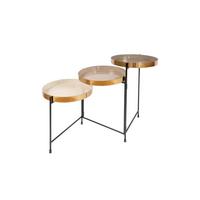 Odkládací stolek 85EDJ-CRE - černá/krémová, Basics, kov (96,5/60,5/30,5cm)