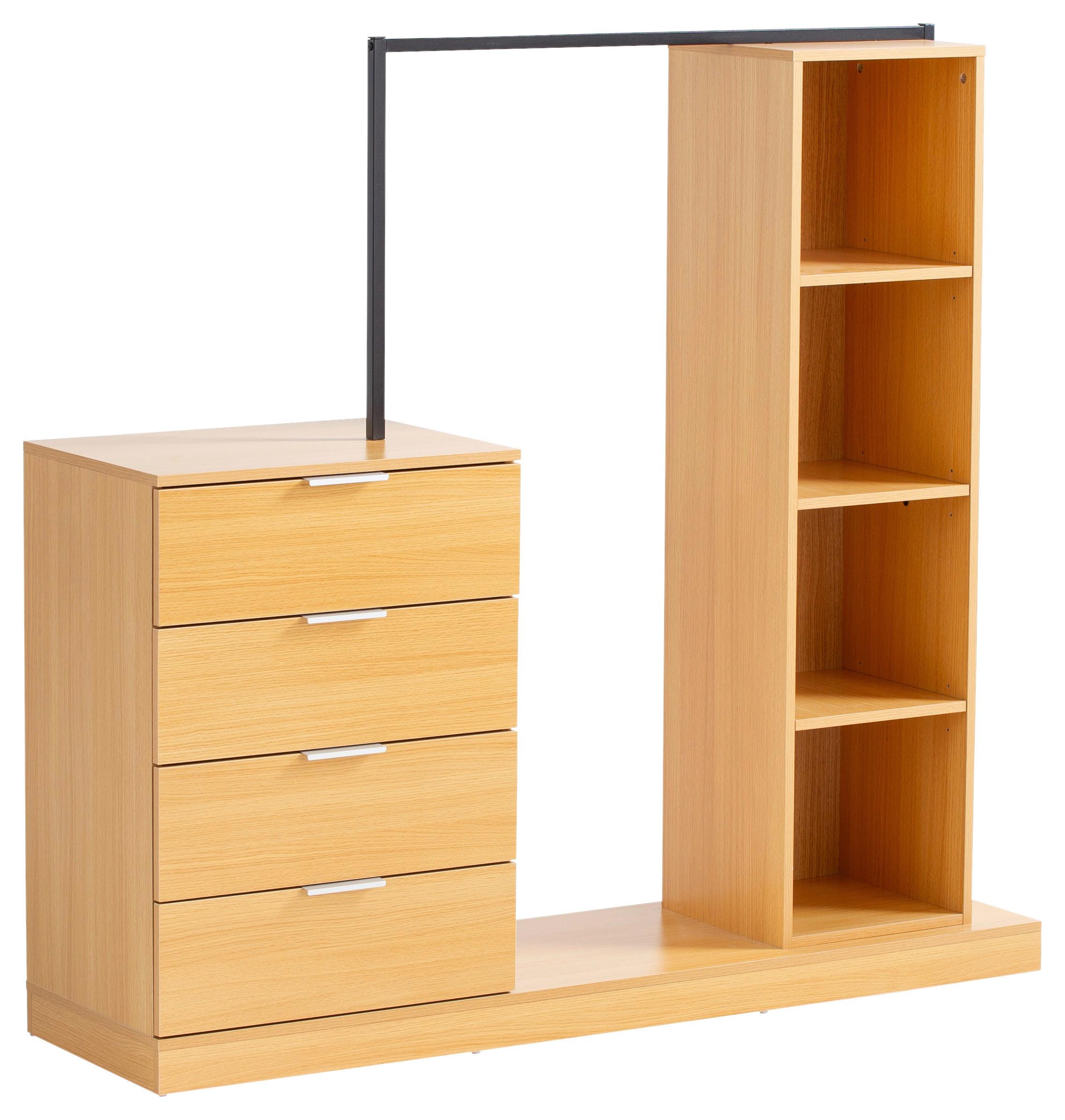 Šatna WL6.900 - barvy dubu, Design, kompozitní dřevo (145/136/40cm) - Livetastic