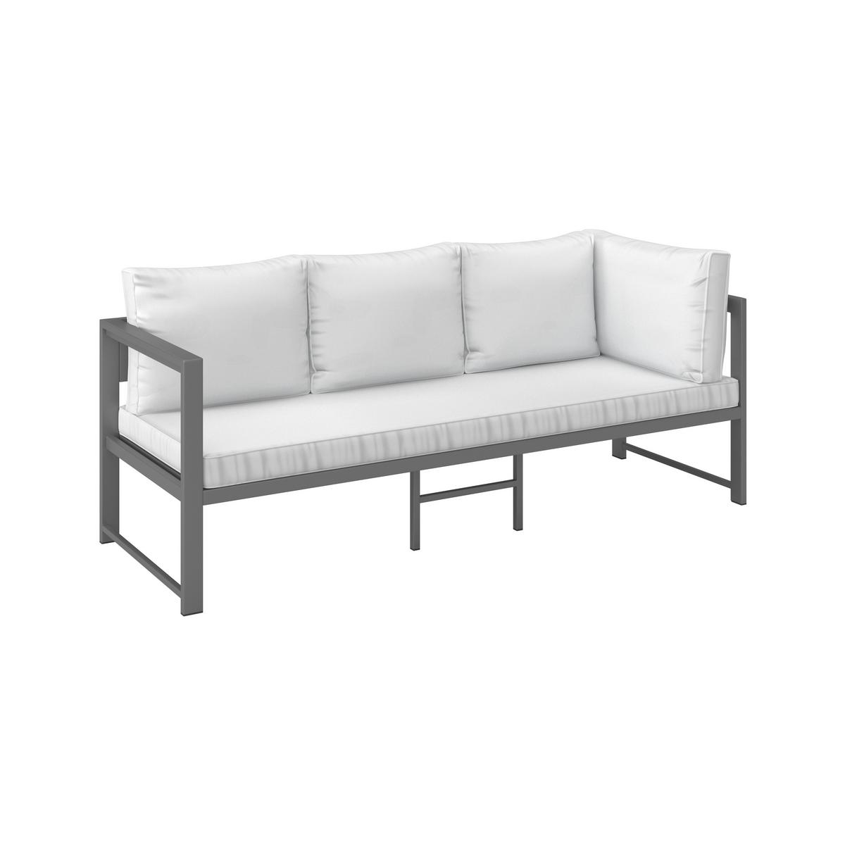 JEDÁLENSKÁ TERASOVÁ SÚPRAVA PERGOLINA - čierna/biela, Modern, kov/textil (194/245cm) - Bessagi Garden