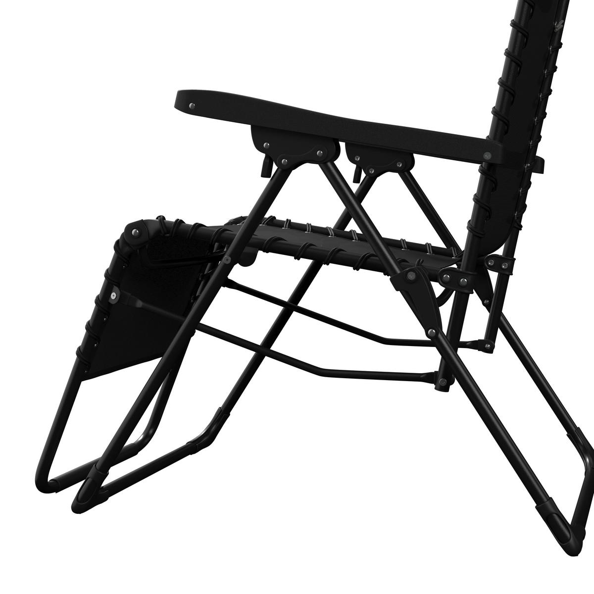 ZÁHRADNÉ KRESLO MARCEL - čierna, Basics, kov/textil (63,5/108/159cm) - Mömax