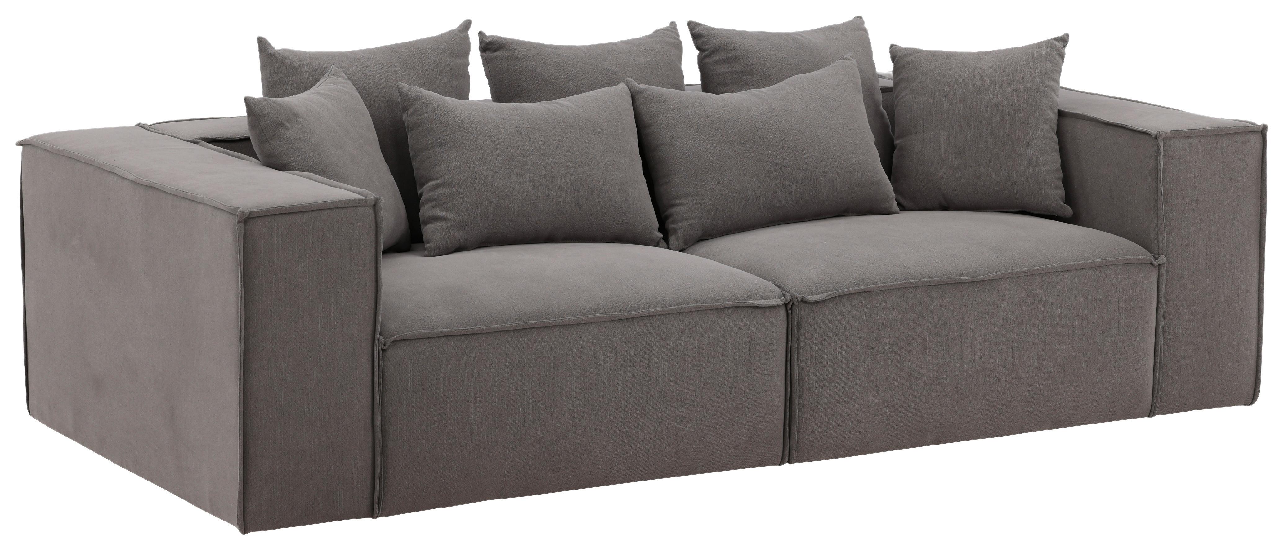 2-Sitzer-Sofa Gillholmen - Schwarz/Grau, Design, Kunststoff/Textil (232/80/116cm) - Livetastic