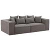 2-Sitzer-Sofa Gillholmen - Schwarz/Grau, Design, Kunststoff/Textil (232/80/116cm) - Livetastic