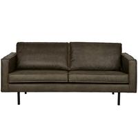 2,5-sitzer Rodeo Grün B: 190cm - Schwarz/Grün, Design, Leder/Metall (190/85/86cm) - Livetastic