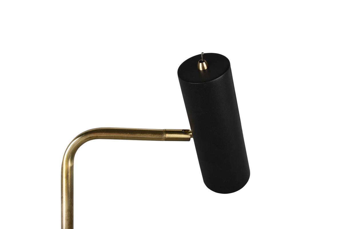 Stehlampe Marley mit Schalter Messingfarben/Schwarz - Messingfarben/Goldfarben, Design, Metall (151/23/39cm) - Trio Leuchten