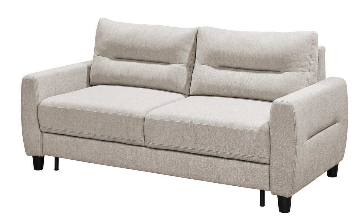 Schlafsofa Rio Perlmutt B: 192cm - Perlmutt/Schwarz, MODERN, Textil (192/83/99cm) - MID.YOU