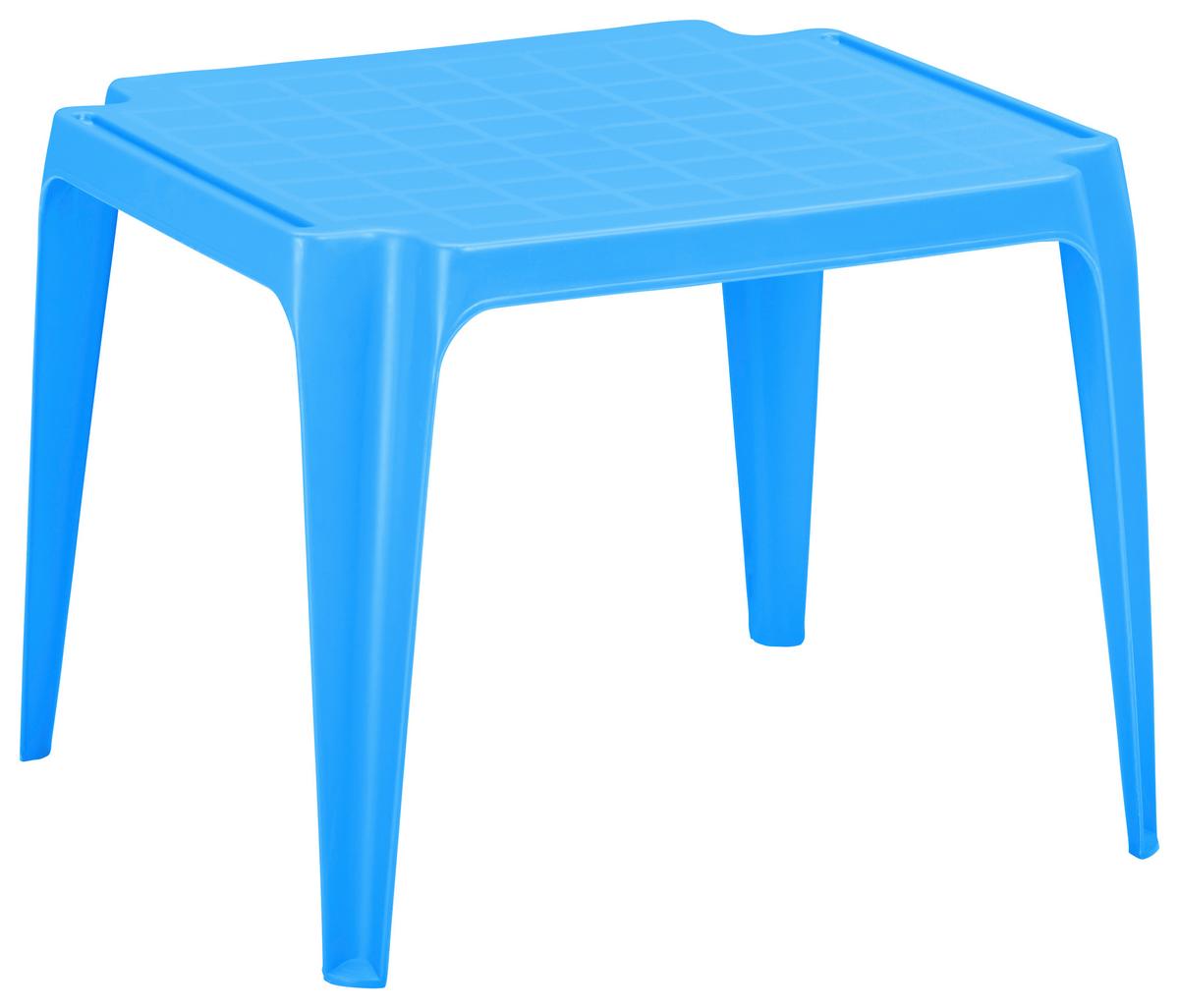 Kindertisch Tavolo Baby Blau Kunststoff Wetterfest - Hellblau, MODERN, Kunststoff (55/50/44cm) - BUNINO