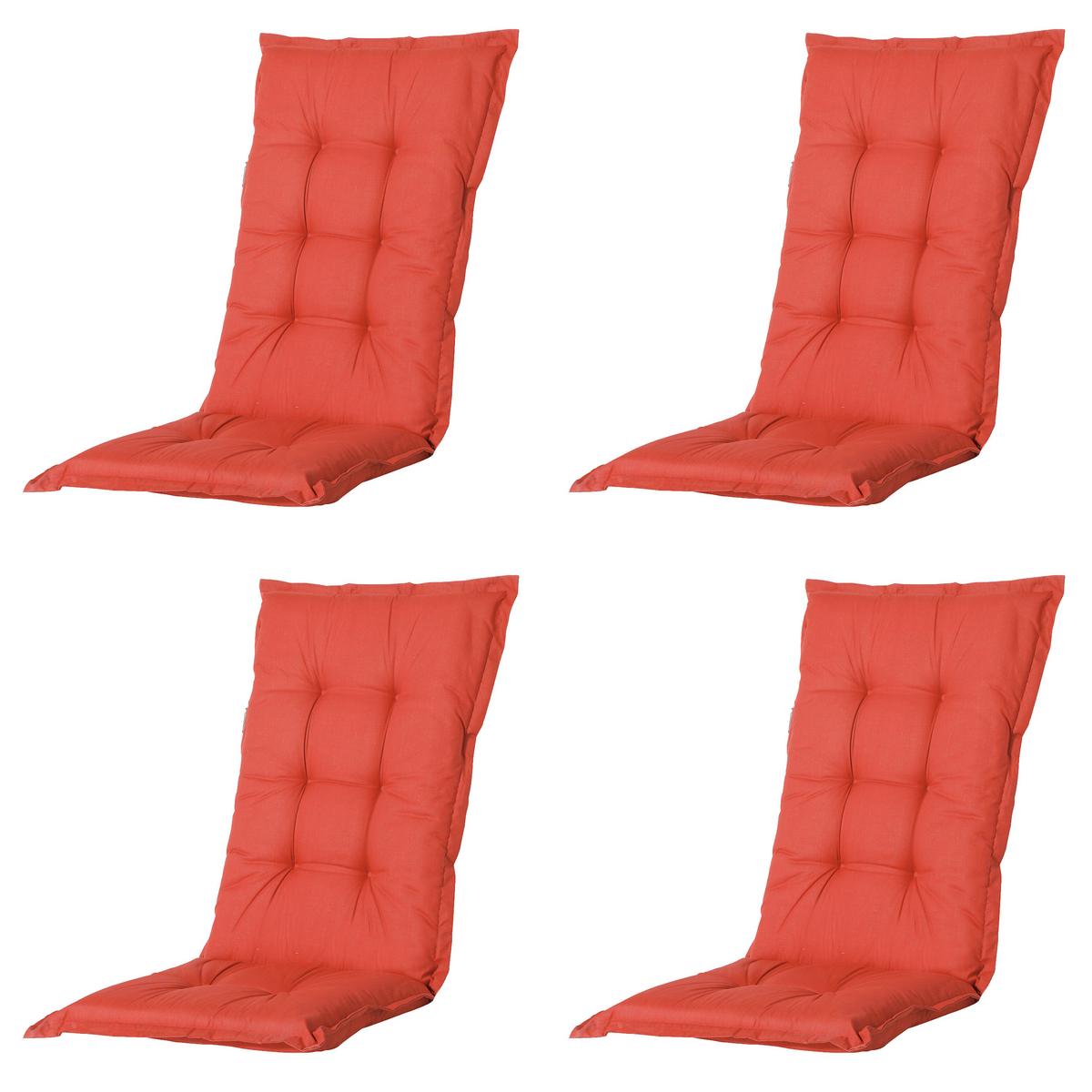 Gartenstuhl-set Tampa+auflagen Set - Anthrazit/Rot, MODERN, Kunststoff/Textil (44/111/50cm) - Gardenson