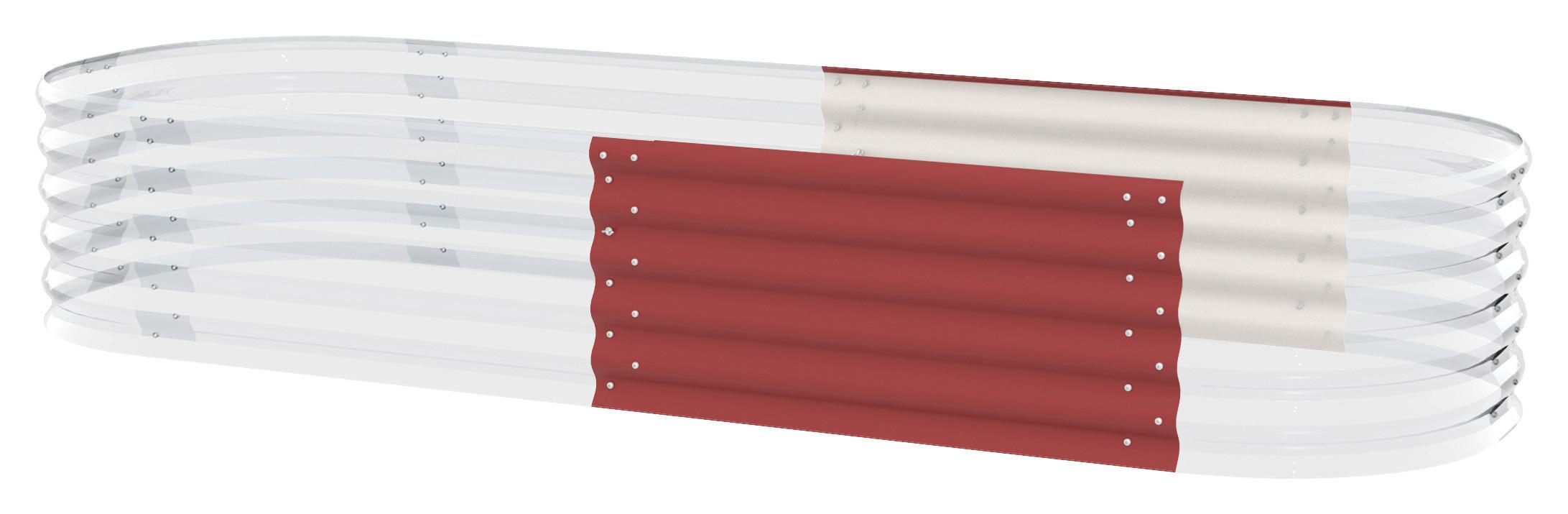 Hochbeet Vita 401 80x40,1x80 cm Oval Rot - Rot, Basics, Metall (80/40,1/80cm)