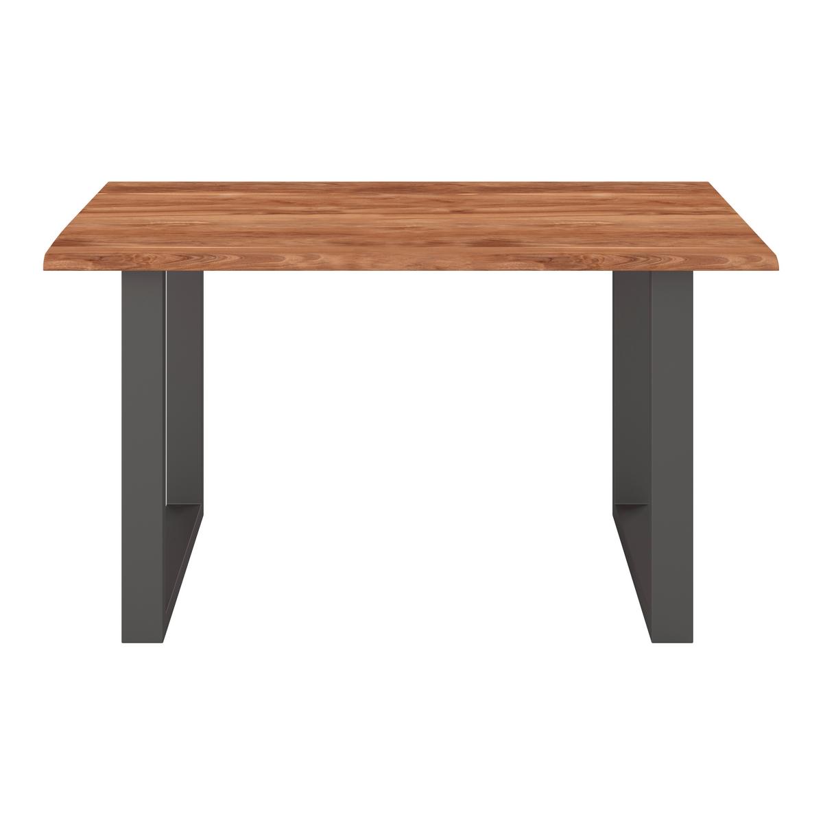 Jídelní stůl Malmo, 140x80cm - černá/barvy akácie, Moderní, kov/dřevo (140/80/76cm) - Bessagi Home