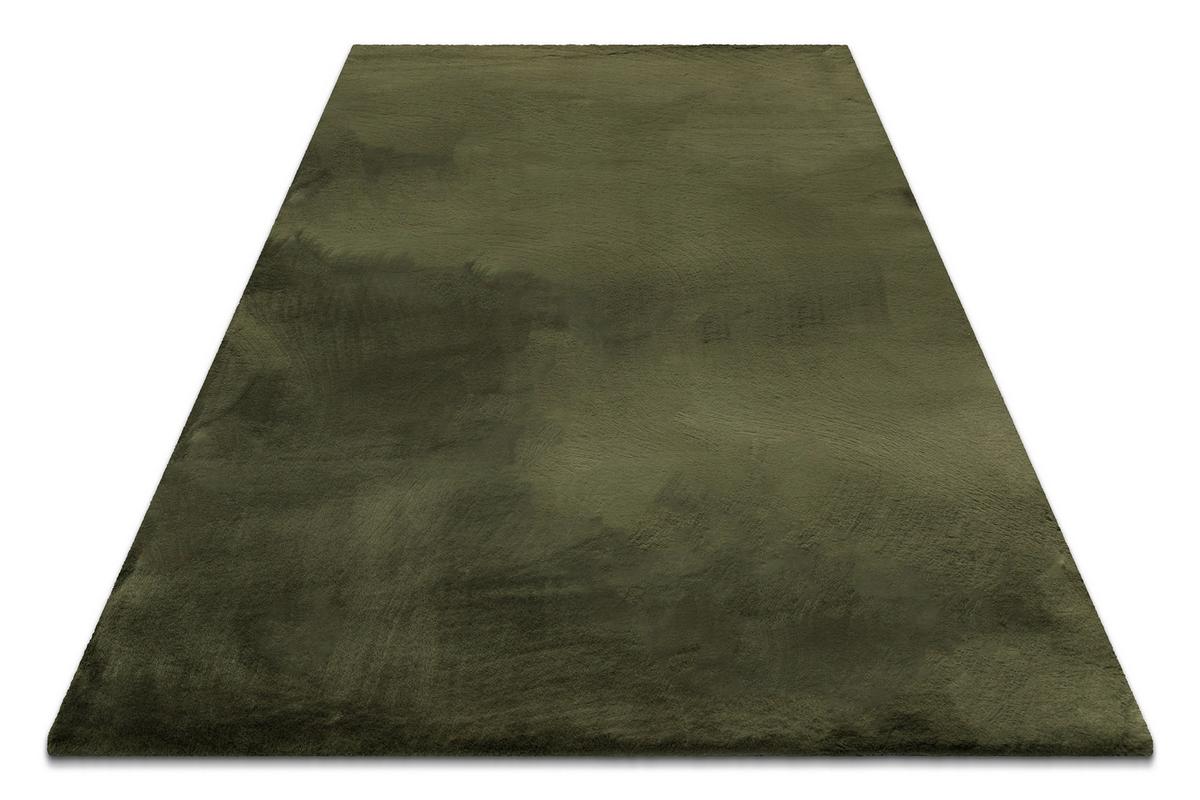 Hochflorteppich Alice Olivgrün 70x140 - Olivgrün, KONVENTIONELL, Textil (70/140cm) - Esprit