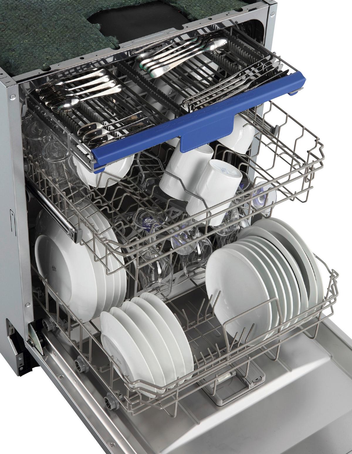 Geschirrspüler Silberfarben B: 59,4 cm - Silberfarben, Basics, Kunststoff/Metall (59,8/81,5/55cm) - Respekta