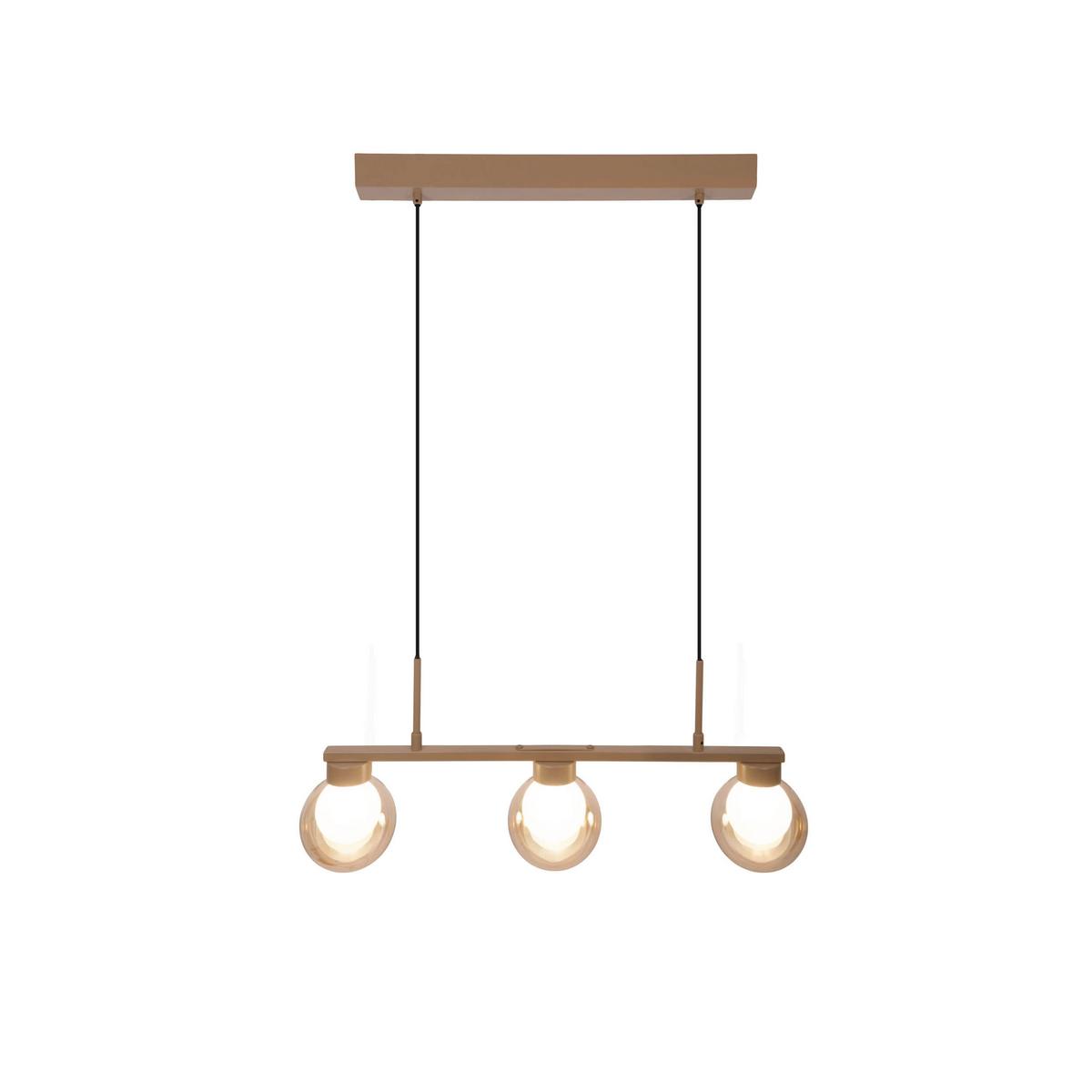 Hängeleuchte Exkl. 3xg9, 20w - Braun, KONVENTIONELL, Glas/Metall (73/13/150cm) - Näve