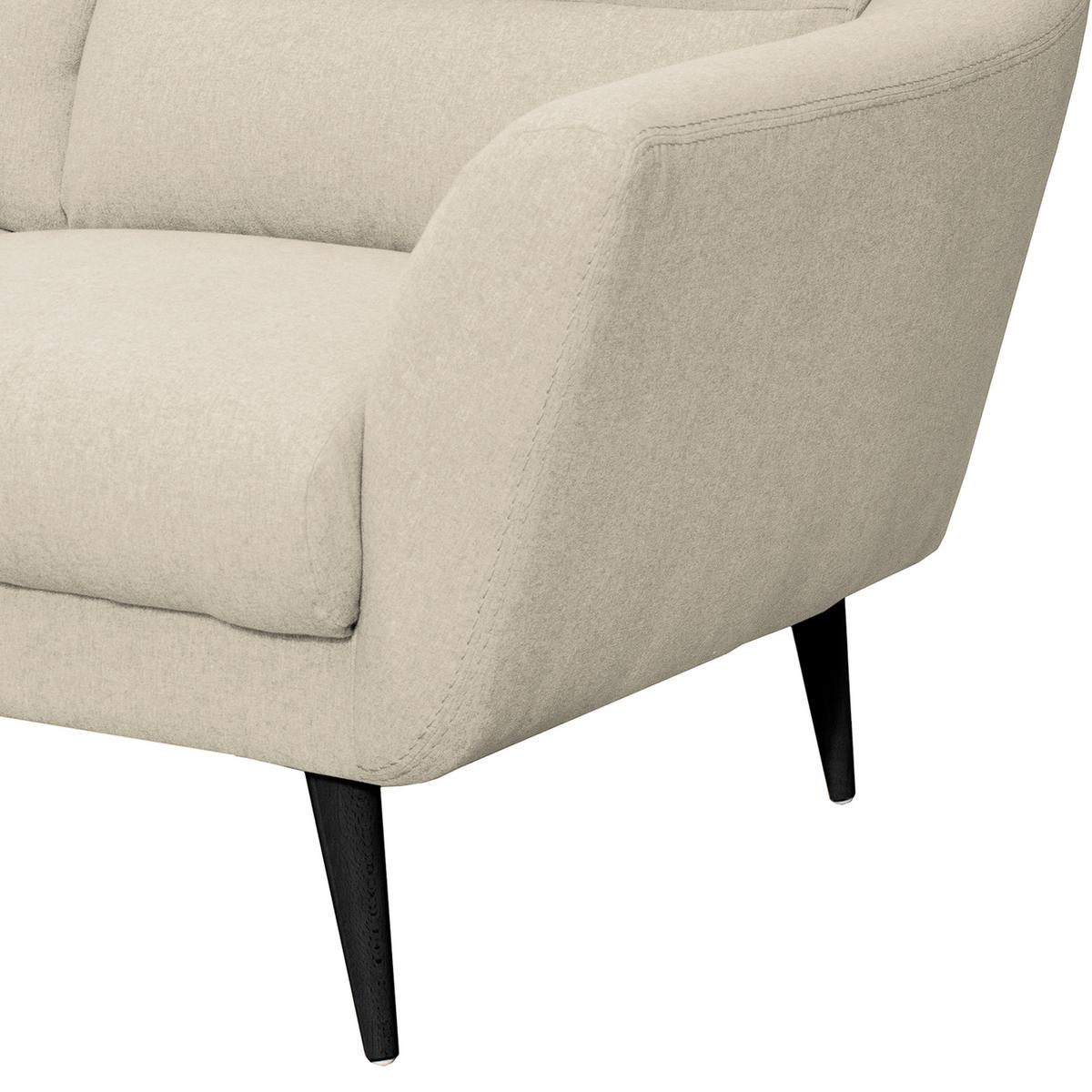 3-Sitzer-Sofa Tromso Creme B: 209 cm - Creme/Schwarz, Design, Textil (209/87/88cm) - Livetastic