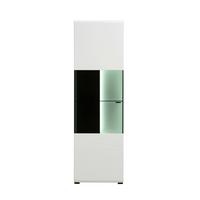 Vitrin Trentino - fehér, Modern, faalapú anyag/üveg (58/190/35cm)