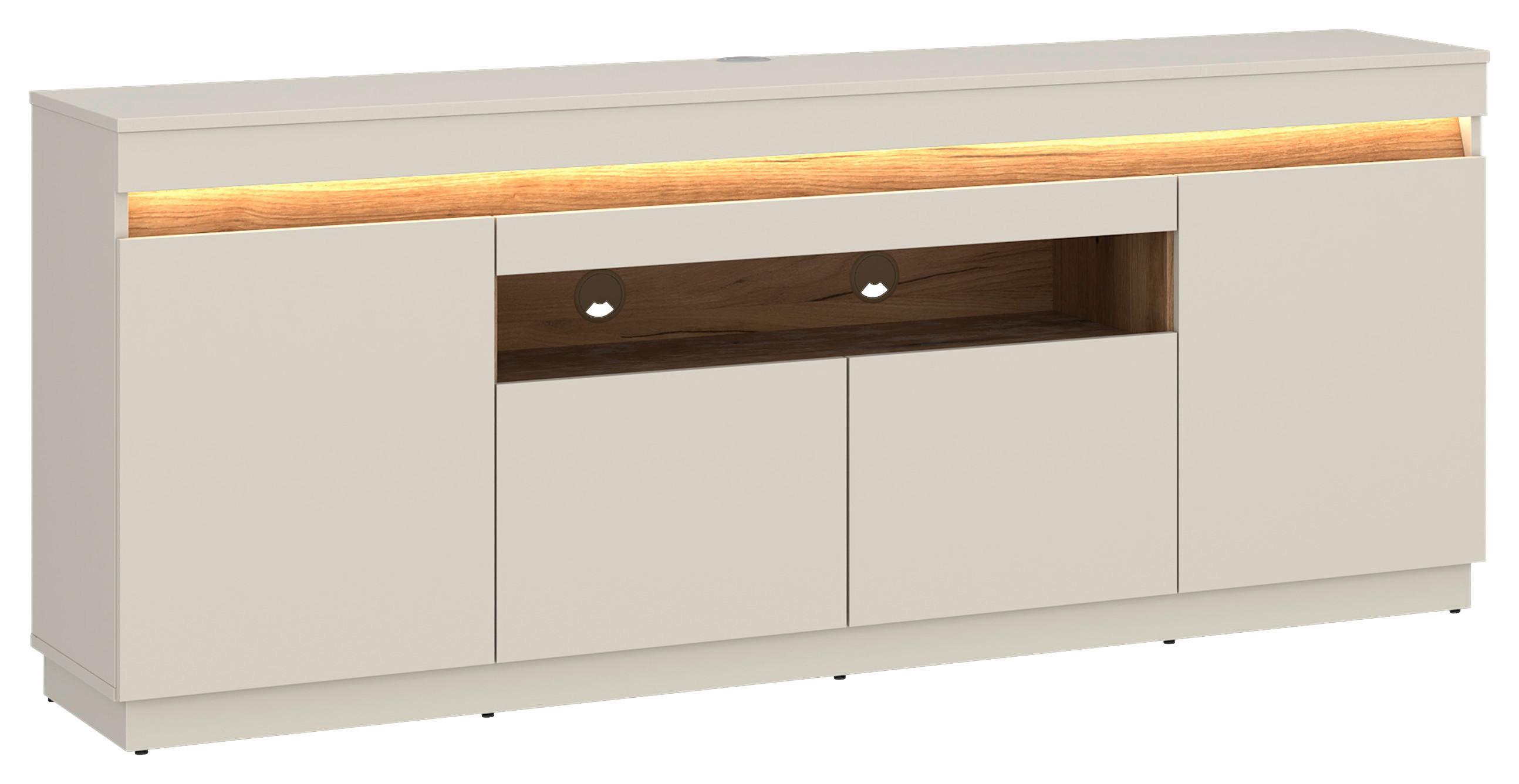 Phonotisch Samu B: 180 cm Kaschmir/Eichefarben - Kaschmir/Eichefarben, Trend, Holzwerkstoff (180/74/40cm)