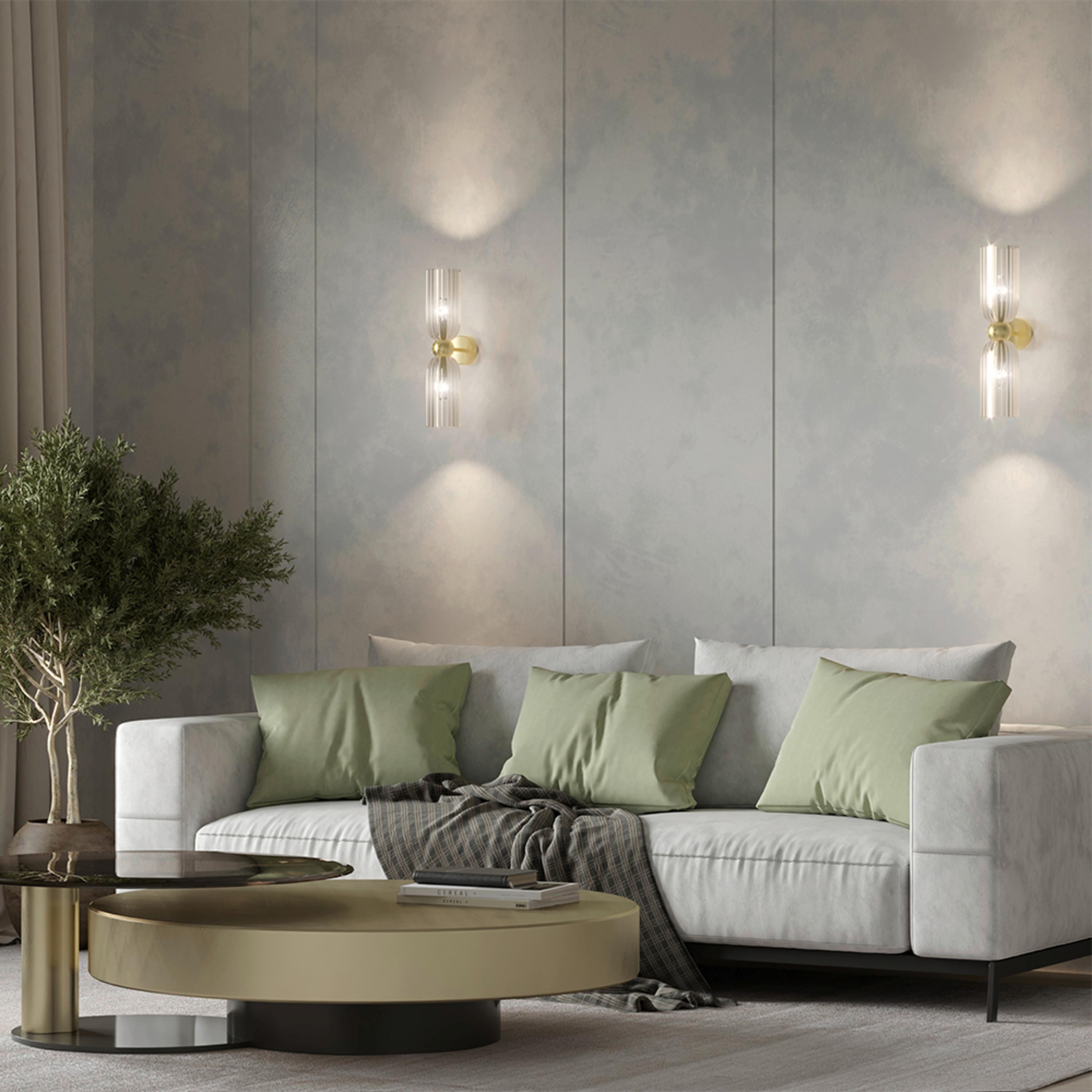 Wandleuchte Antic - Goldfarben, Glas/Metall (18/43,5/10cm) - MAYTONI