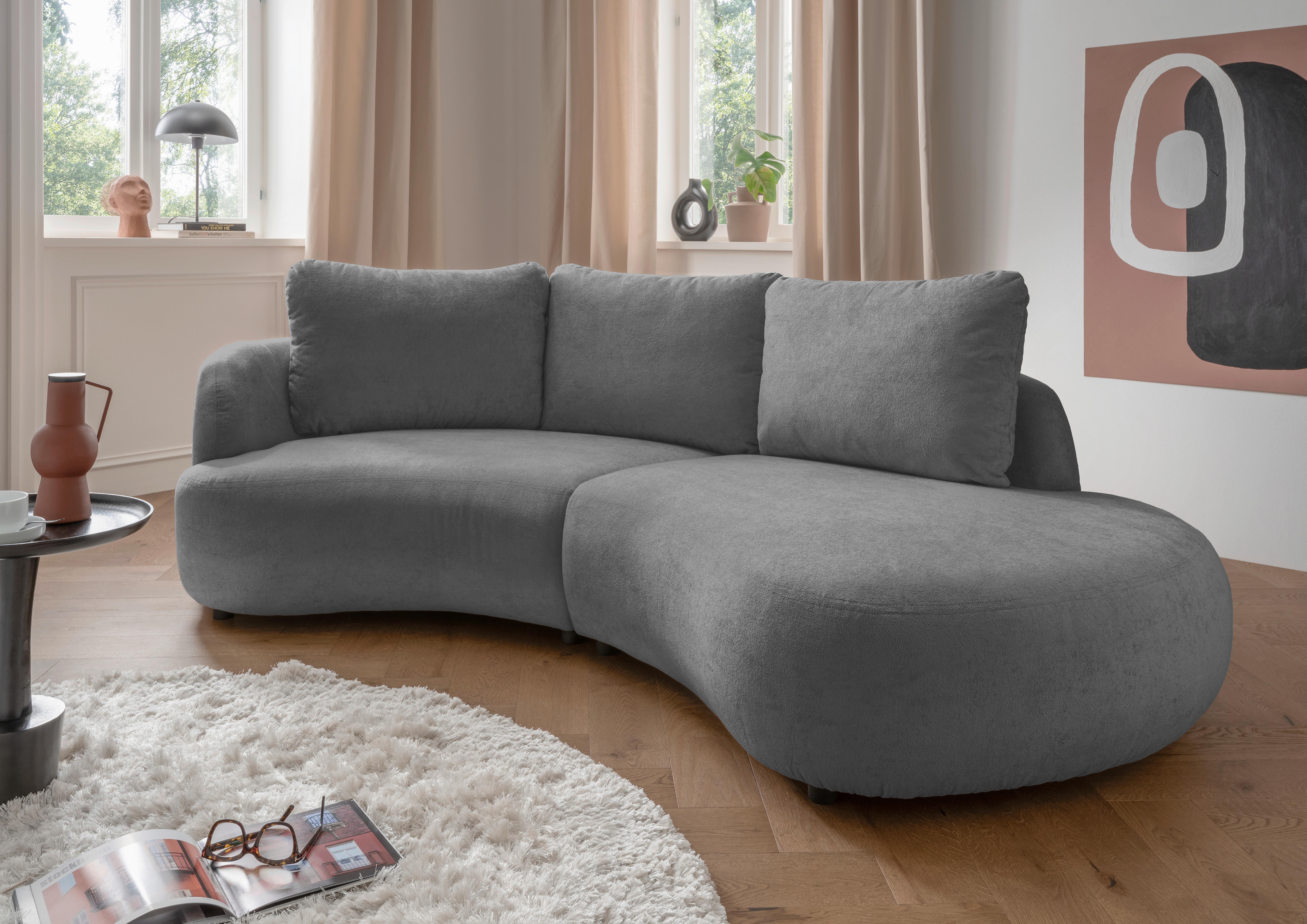 Ecksofa Doppo, Anthrazit S: 139x250 cm - Anthrazit/Schwarz, MODERN, Textil (139/250cm) - Livetastic