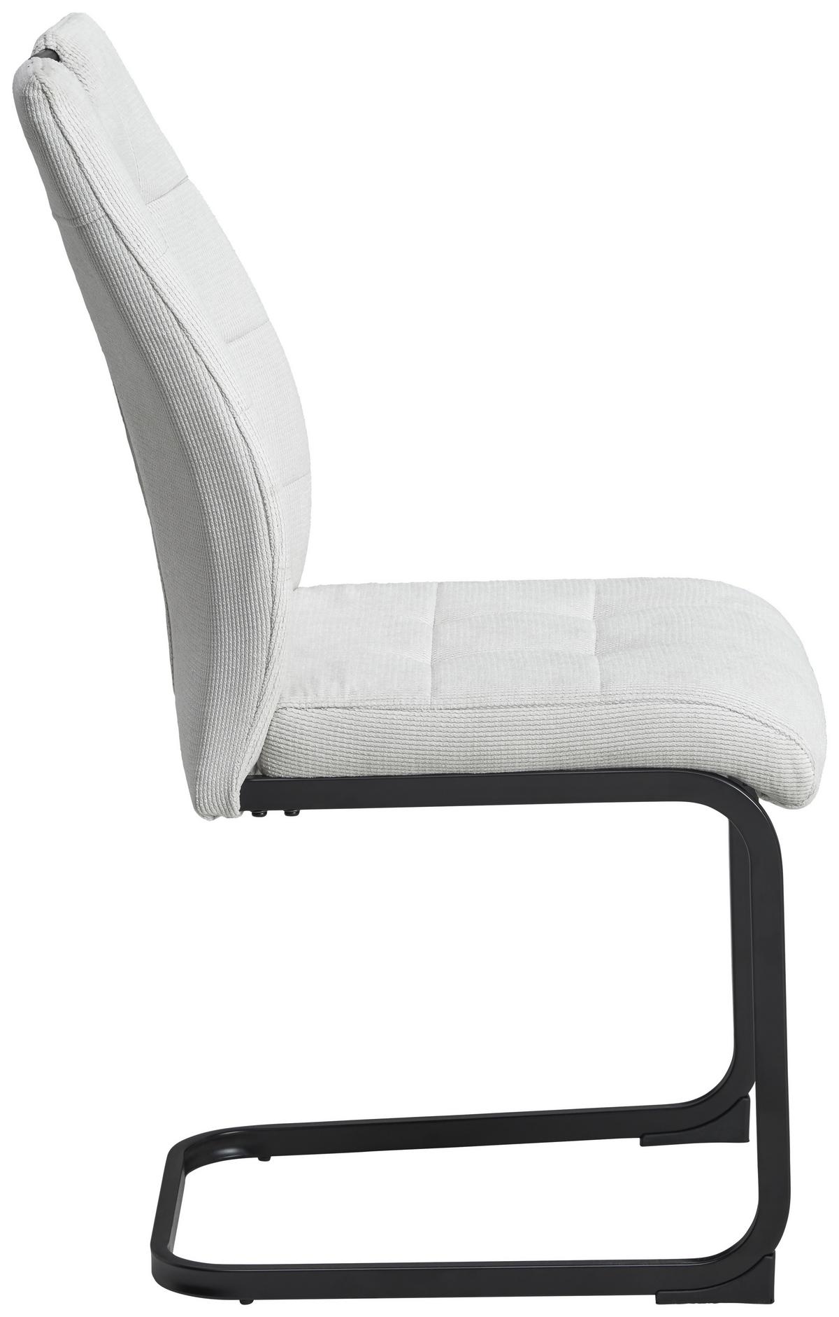 Schwingstuhl Chesterfield - Beige/Schwarz, LIFESTYLE, Textil/Metall (44/96/59cm) - MID.YOU