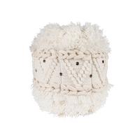 Pouf Bohist Baumwolle Creme DxH: 35x35 cm - Creme, Trend, Textil (35/35/35cm) - Kayoom