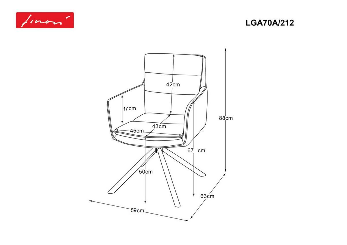 Karosszék Logan 70a - bézs/tölgyfa színű, Konventionell, textil/fém (59/88/63cm) - MID.YOU