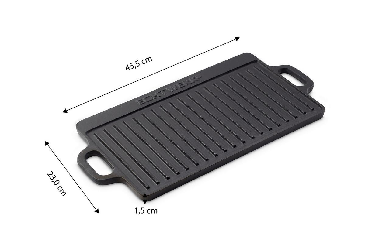 Grillplatte Echtwerk Grillplatte Small - Schwarz, Design, Metall (45,5/23/1,5cm) - Echtwerk