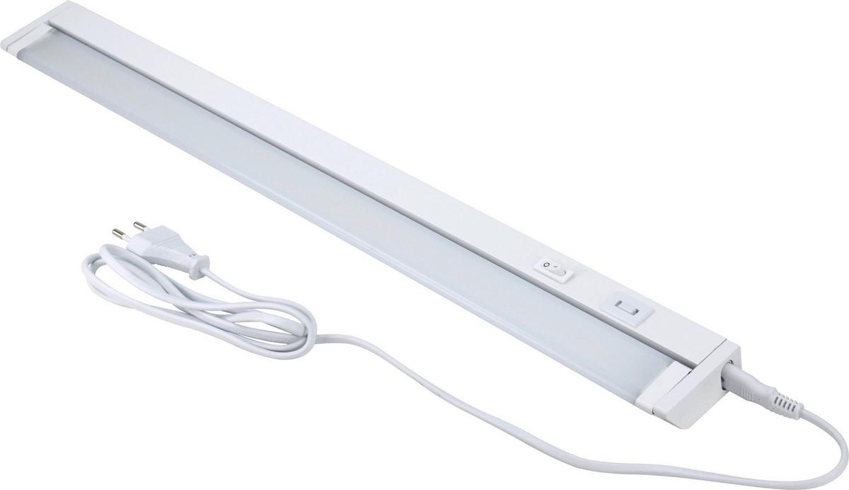 Aufbauleuchte B: 55,6 cm Weiß 8 W Led - Weiß, Basics, Kunststoff (55,6/2,4/6,1cm)