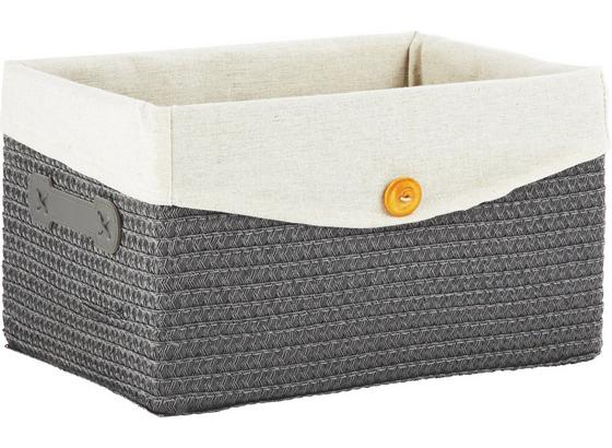 Regálový Košík 'denise' - M - sivá, Romantický / Vidiecky, textil/plast (35/20/26cm) - Mömax modern living Regálový Košík 'denise' - M - sivá, Romantický / Vidiecky, textil/plast (35/20/26cm) - Mömax modern living