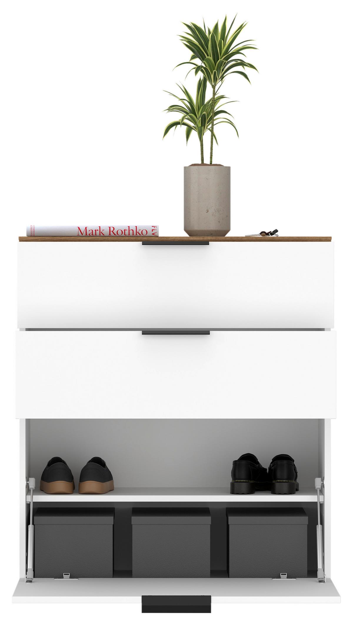 Schuhkipper Aladin Stehend & Hängend Montierbar - Eichefarben/Schwarz, MODERN, Holzwerkstoff (80/105/35cm)
