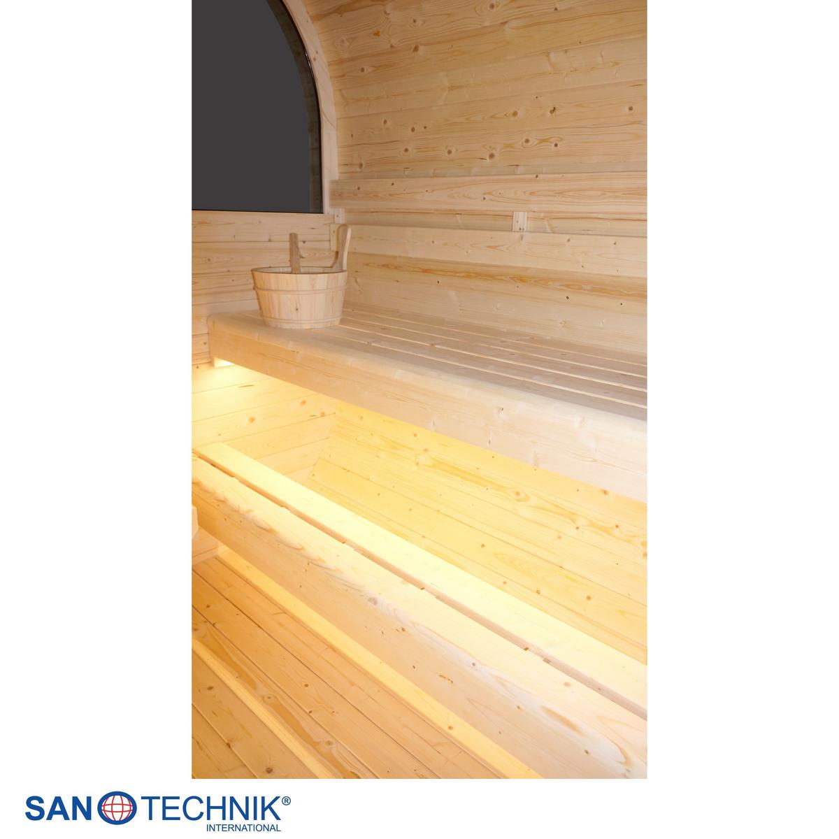 SAUNA Hanko Fichtefarben B: 180 cm - Fichtefarben, KONVENTIONELL, Holz (210/180/210cm) - Sanotechnik
