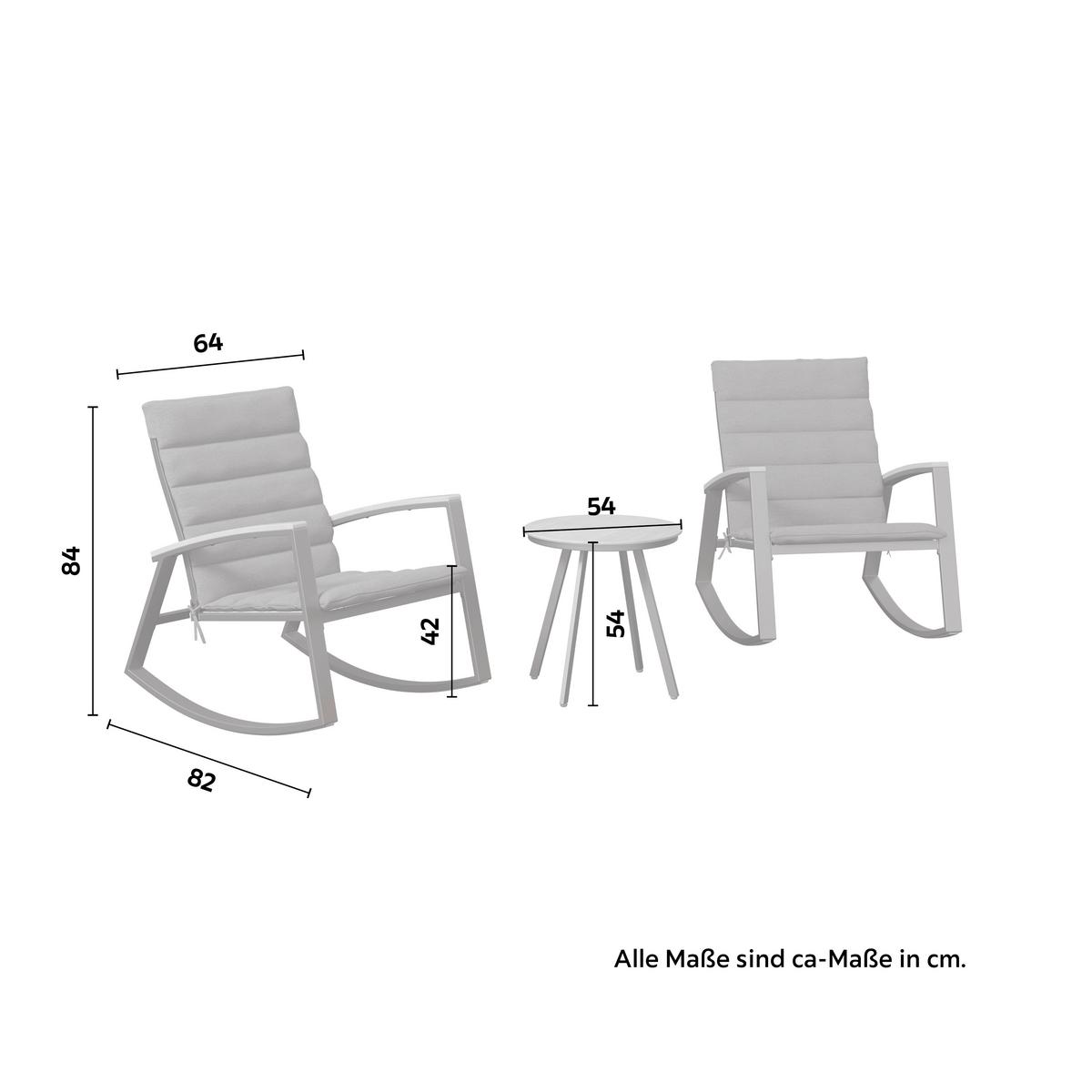 BALKÓNOVÁ ZOSTAVA RELAX - sivá/prírodná farba, Basics, kov/drevo (82/64/84cm)