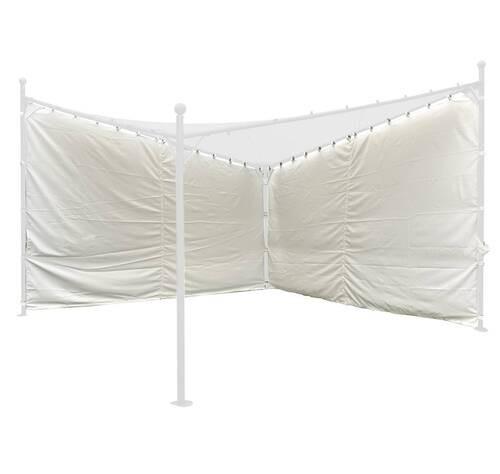 Seitenteile Berlino 400x256cm 2er-Set - Weiß, KONVENTIONELL, Textil (400/256cm) - Siena Garden