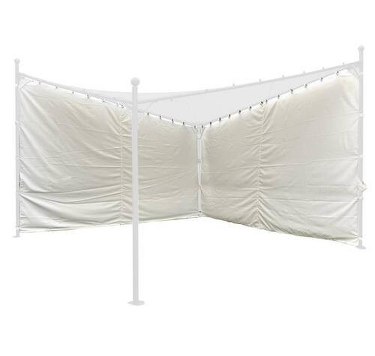 Seitenteile Berlino 400x256cm 2er-Set - Weiß, KONVENTIONELL, Textil (400/256cm) - Siena Garden