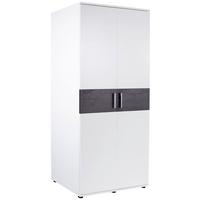 ŠATNÍ SKŘÍŇ STAR - bílá/barvy stříbra, Konvenční, kompozitní dřevo/plast (90/191,1/55cm)