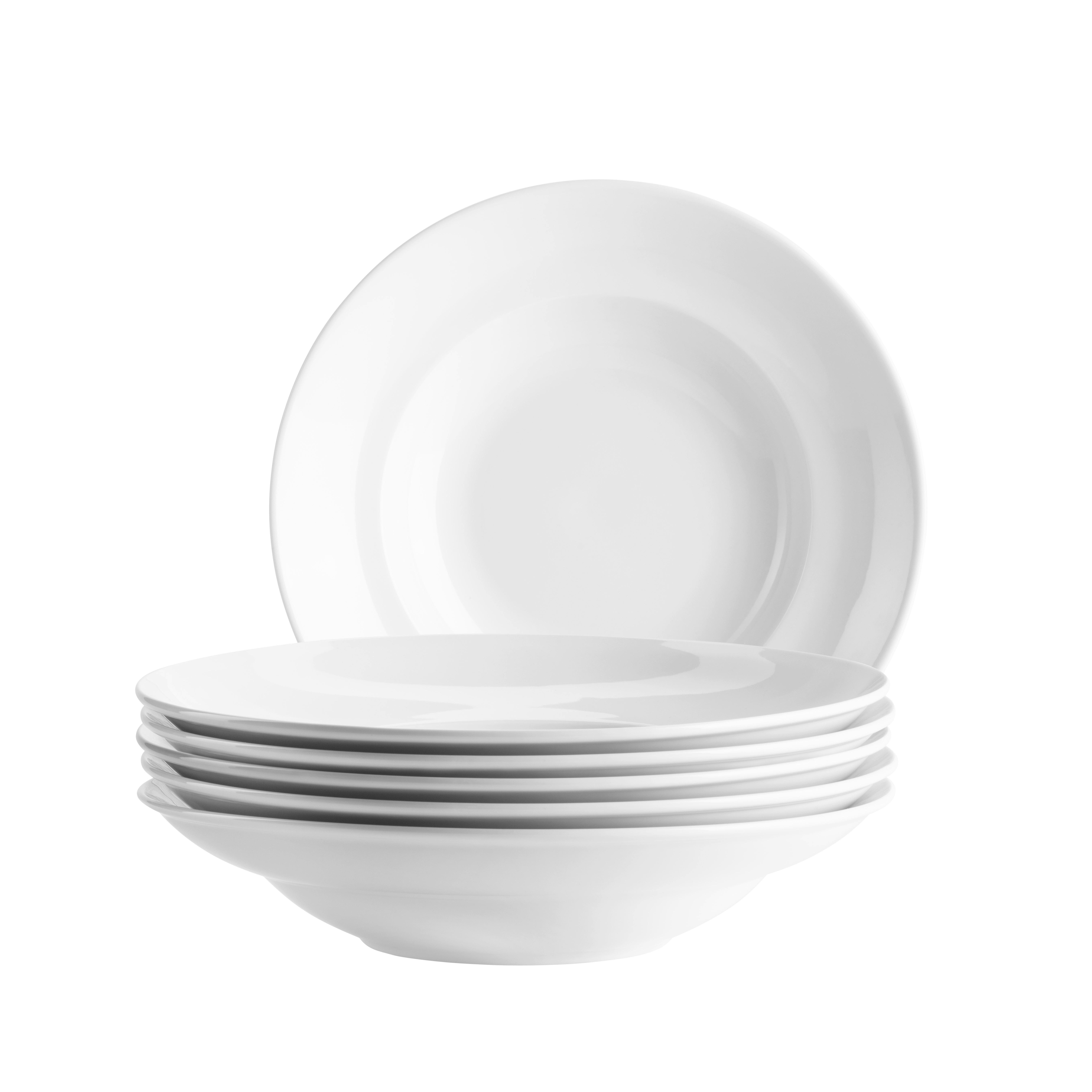 Pastatellerset Barca Weiß 6-teilig - Weiß, Basics, Keramik - Mäser