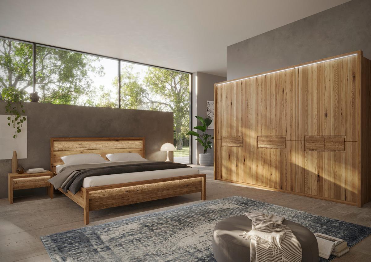 Drehtürenschrank Emilia, Eichefarben B: 302 Cm - Wildeiche/Eichefarben, MODERN, Holz (302/223/62cm) - MID.YOU