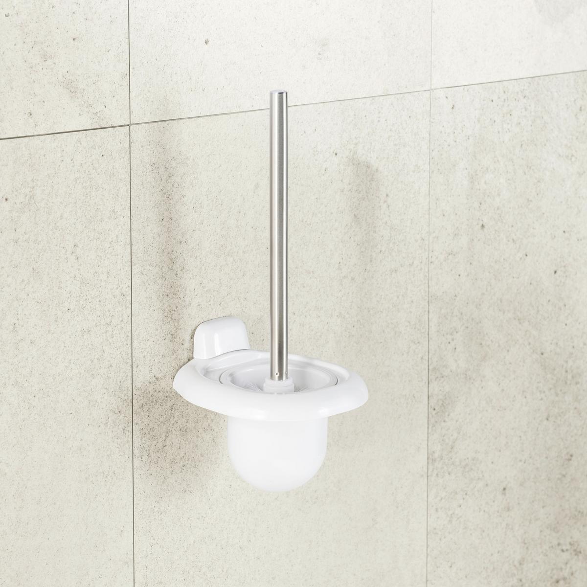 Wc-kefe Szett Pure 17947100 - fehér, Konventionell, műanyag/fém (15,5/36/16cm) - Wenko