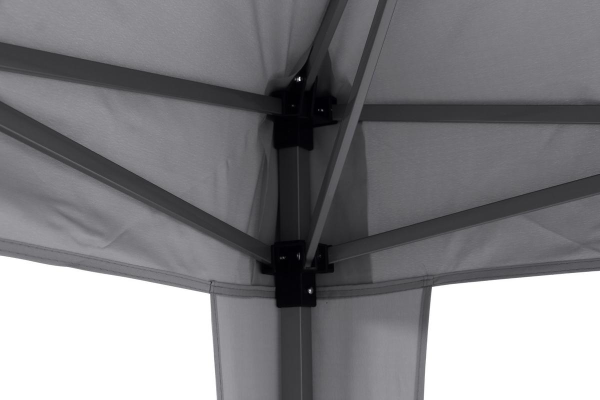 Pavillon Starter Bht 3x2,6x3 M Mit Tragetasche - Grau, KONVENTIONELL, Textil/Metall (300/260/300cm) - Siena Garden
