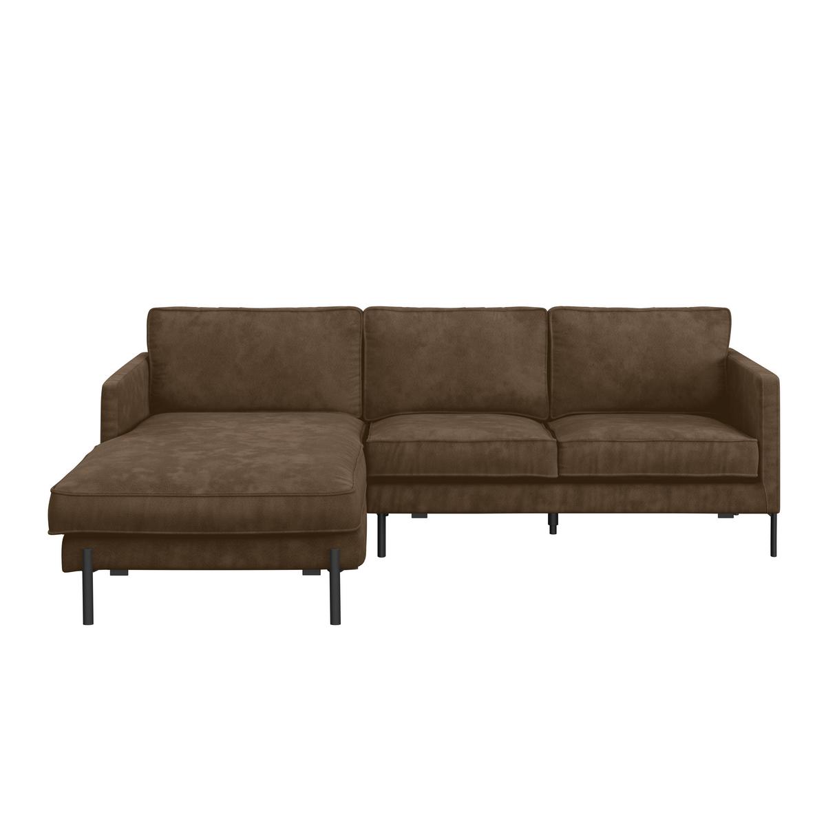 Ecksofa Yukon Braun S: 154x232 Cm - Schwarz/Braun, Trend, Textil (154/232cm) - Livetastic