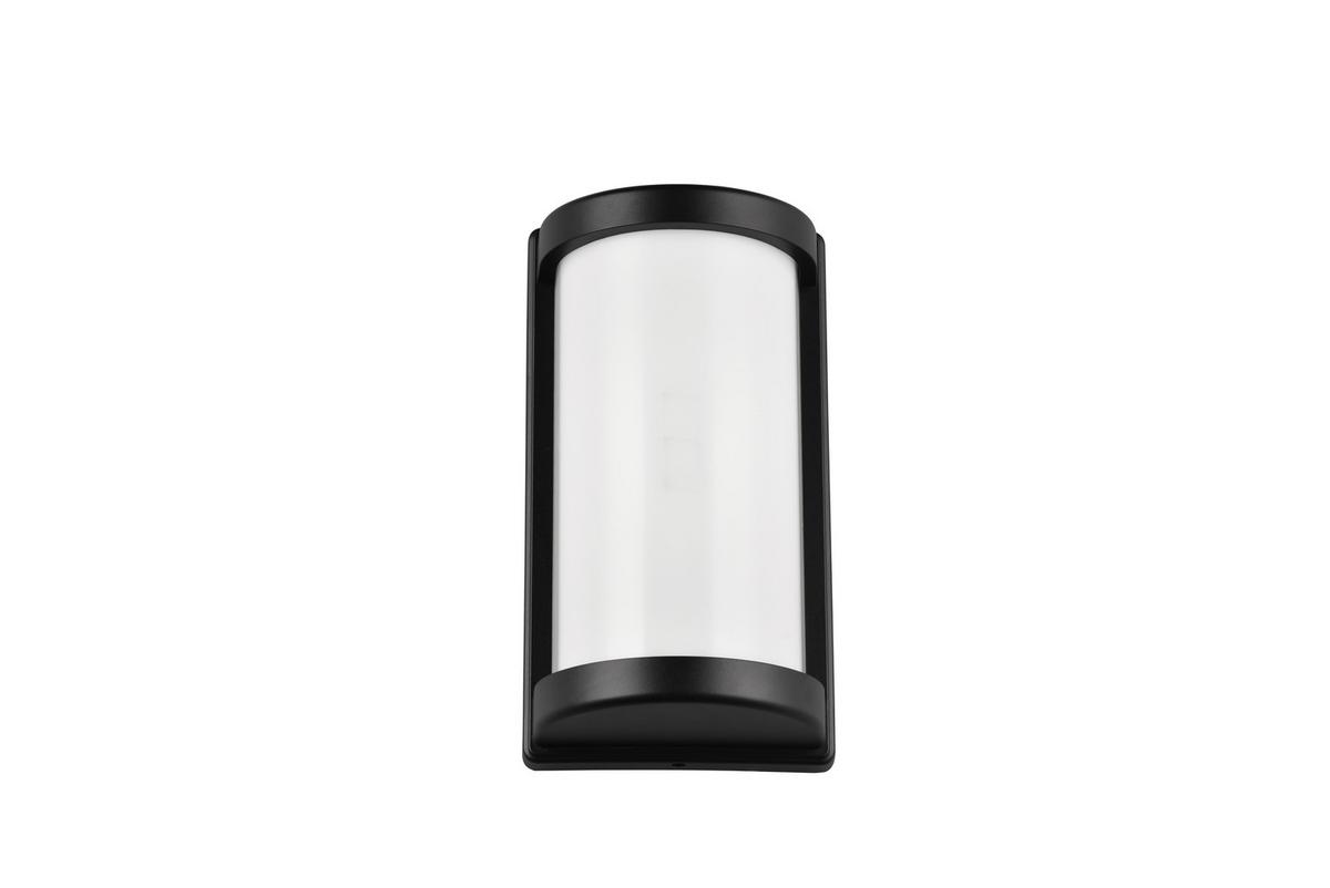 AUßENWANDLEUCHTE 10W, Schwarz, Weiß - Schwarz/Weiß, Design, Kunststoff/Metall (26,5/14,5/10cm)