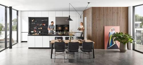 Einbauküche Atlantis Frei Planbar Modernes Design - Anthrazit/Titanfarben, MODERN, Holzwerkstoff - Vertico
