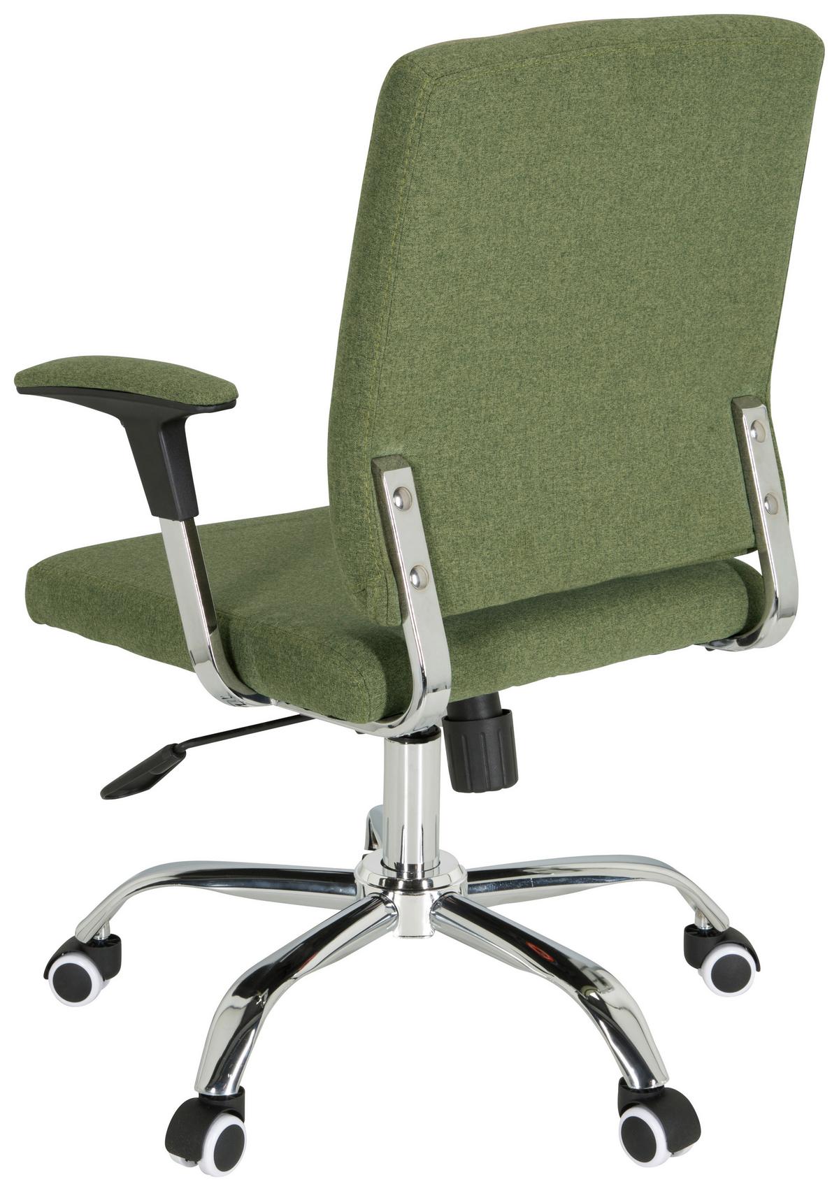 Drehstuhl Charles I Grün - Chromfarben/Grün, MODERN, Kunststoff/Textil (63/96/63cm) - MID.YOU