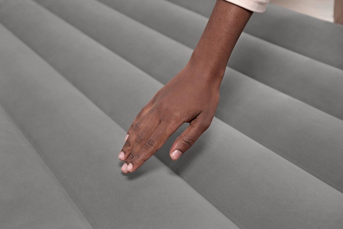 Luftbett Lukas 188x99x30 cm Bis 300kg, inkl. Pumpe - Dunkelgrau/Schwarz, KONVENTIONELL, Kunststoff (188/99cm) - Bestway