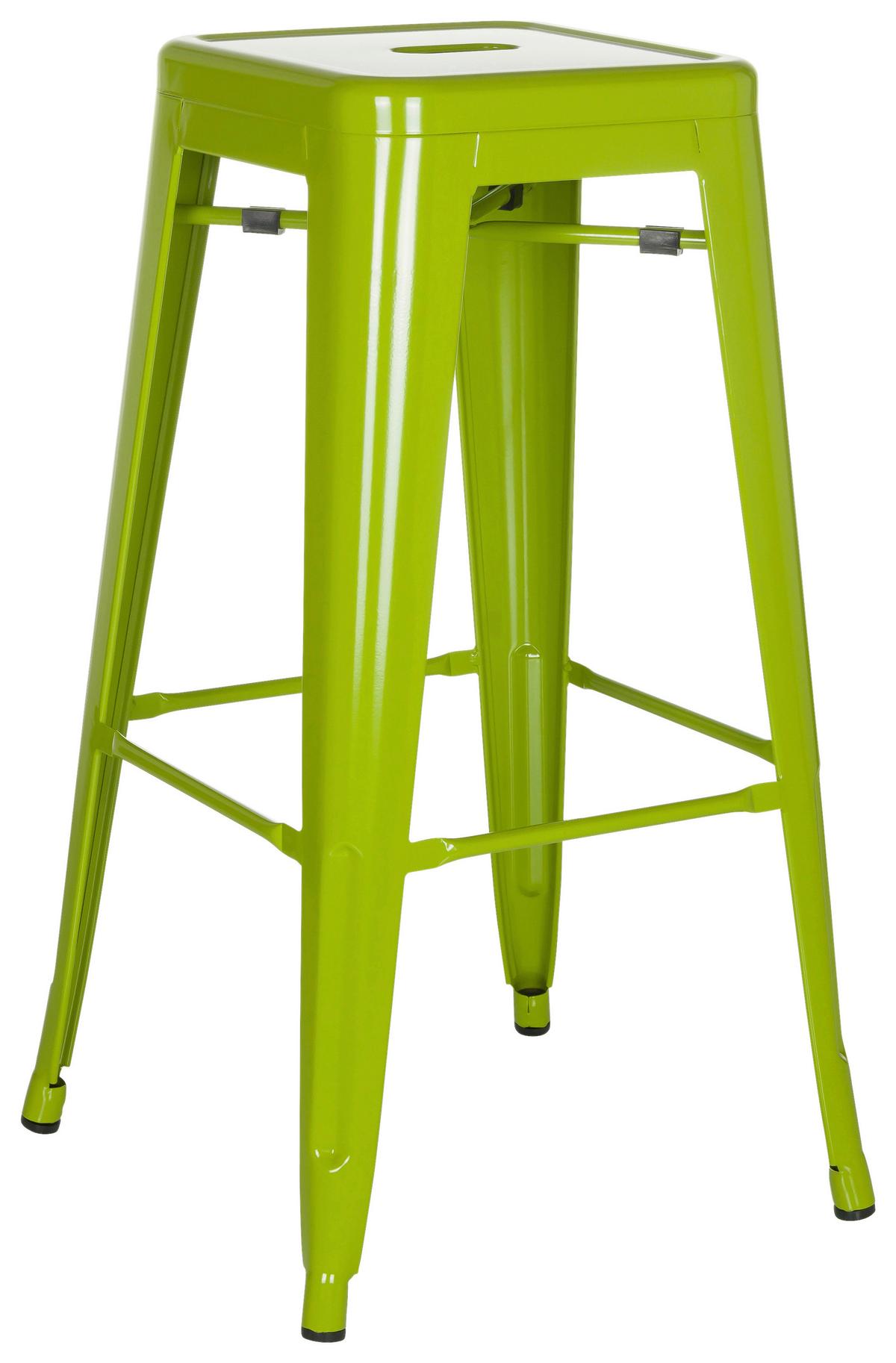 Barhocker Vantaggio High Stapelbar Grün Bis 150 Kg - Grün, Basics, Metall (44/77/44cm) - MID.YOU
