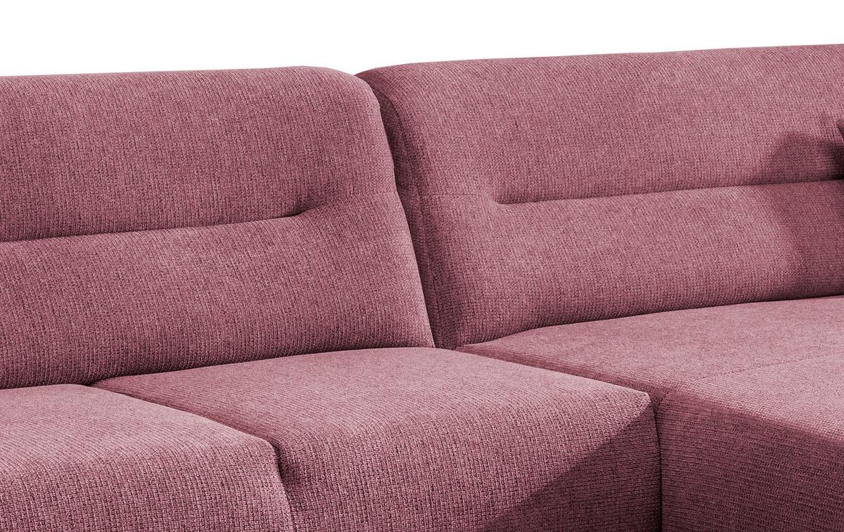 Ecksofa Drago Brombeere S: 290/166 Cm - Wildeiche/Brombeere, MODERN, Holz/Textil (290/166cm) - MID.YOU