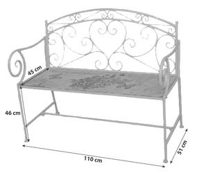 Gartenbank aus Metall Maße